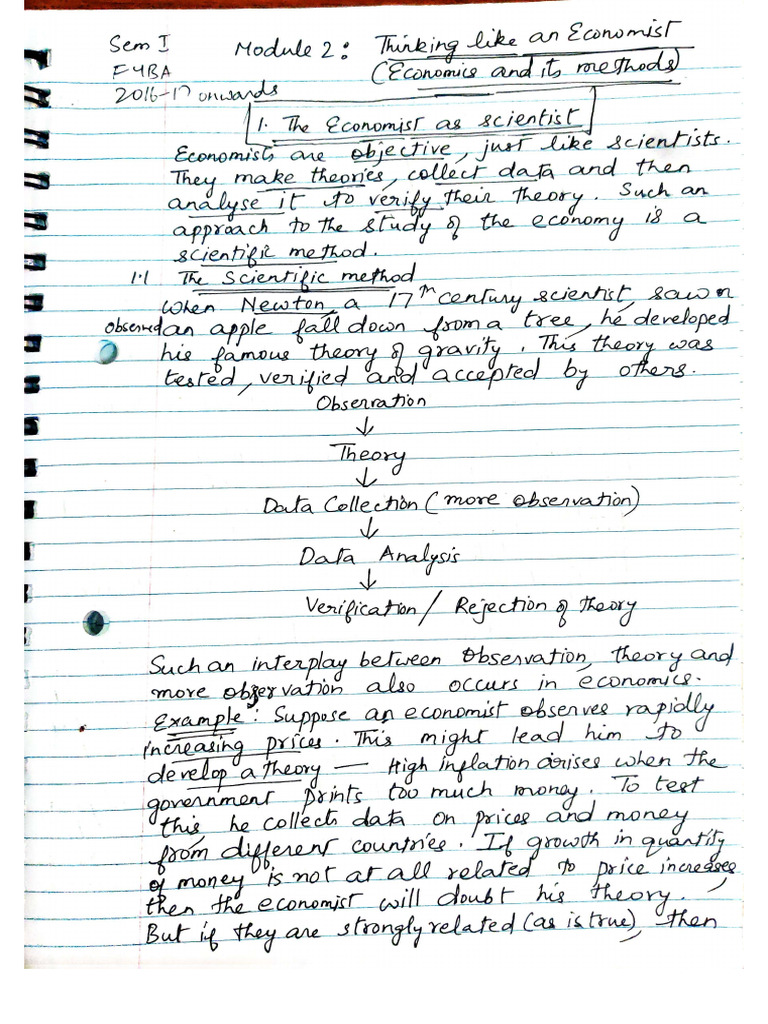 FYBA Minor Eco Mod 2 Thinking Like An Economist | PDF