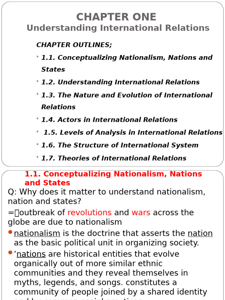 Introduction to International Relations Concepts | PDF | International ...
