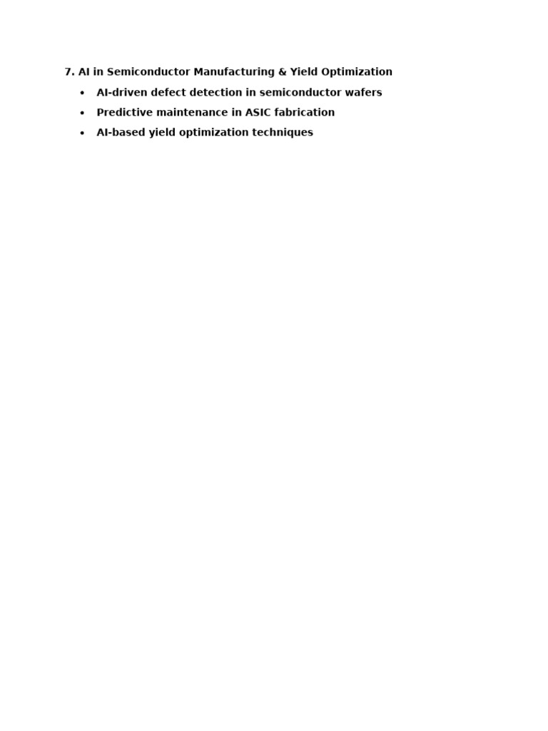 AI in Semiconductor Yield Optimization | PDF
