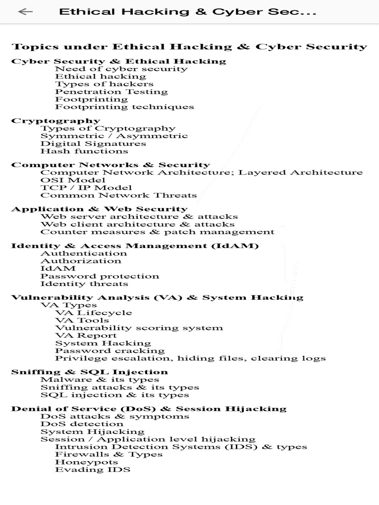 Cyber Security & Ethical Hacking Guide | PDF
