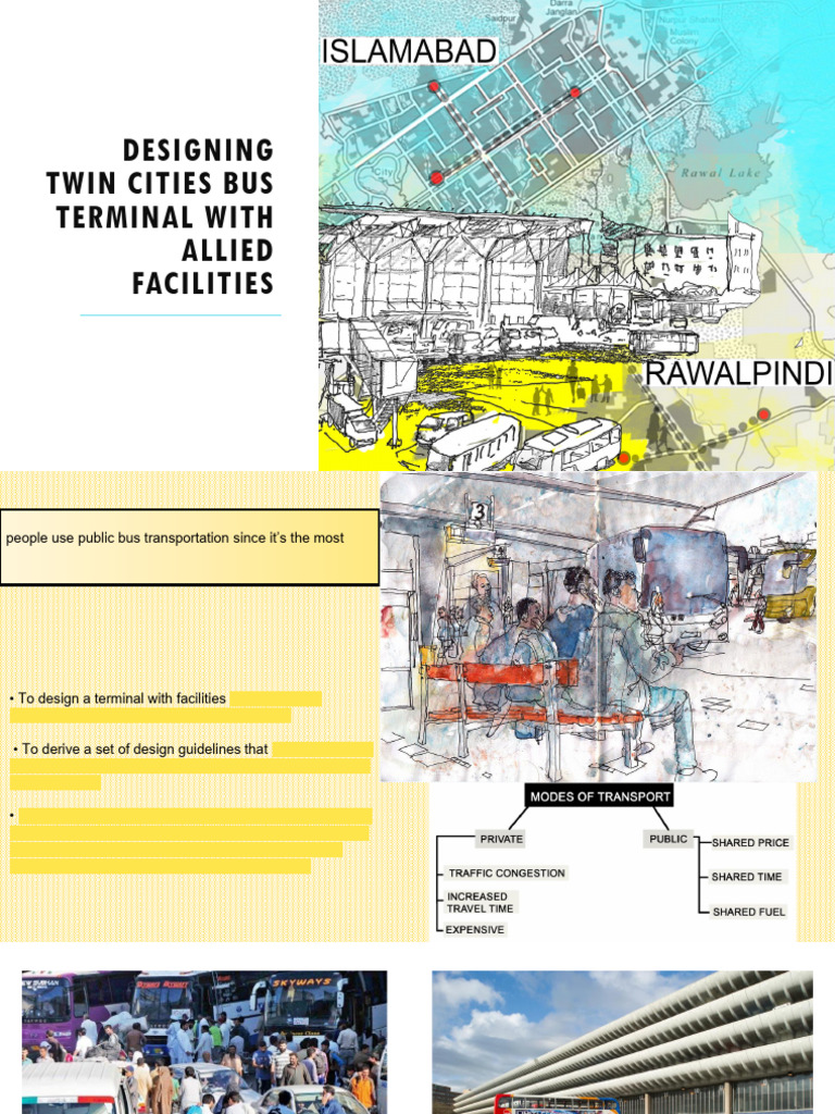 Twin Cities Bus Terminal Design Thesis | PDF | Public Transport | Islamabad