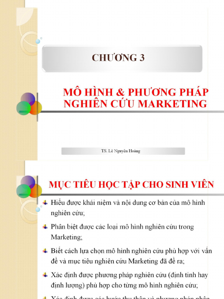 Chuong 3 - Mo Hinh Va Phuong Phap Nghien Cuu Marketing | PDF