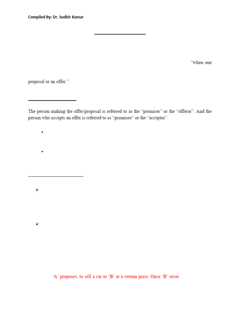 3 Offer And Acceptance Pdf Offer And Acceptance Private Law