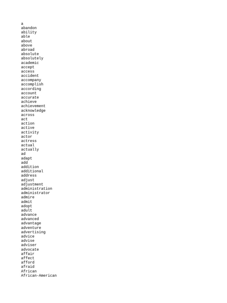 Wordlist | PDF | Employment
