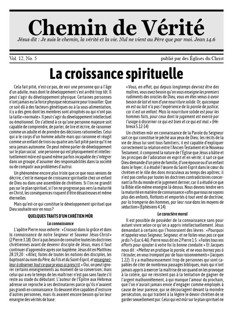 Clés de la Croissance Spirituelle | PDF | Paul l'apôtre | Dieu