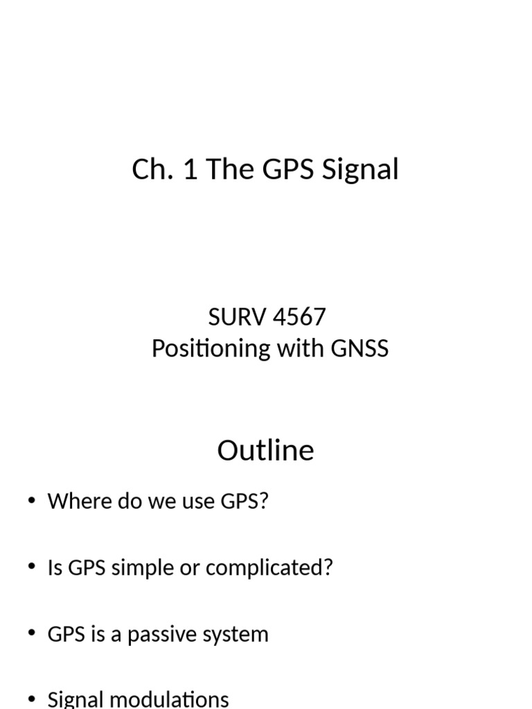 Understanding GPS Signal and Functionality | PDF | Global Positioning ...