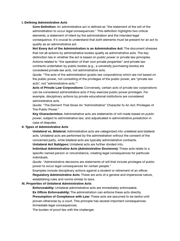 Understanding Administrative Acts in Law | PDF | Decree | State Of ...