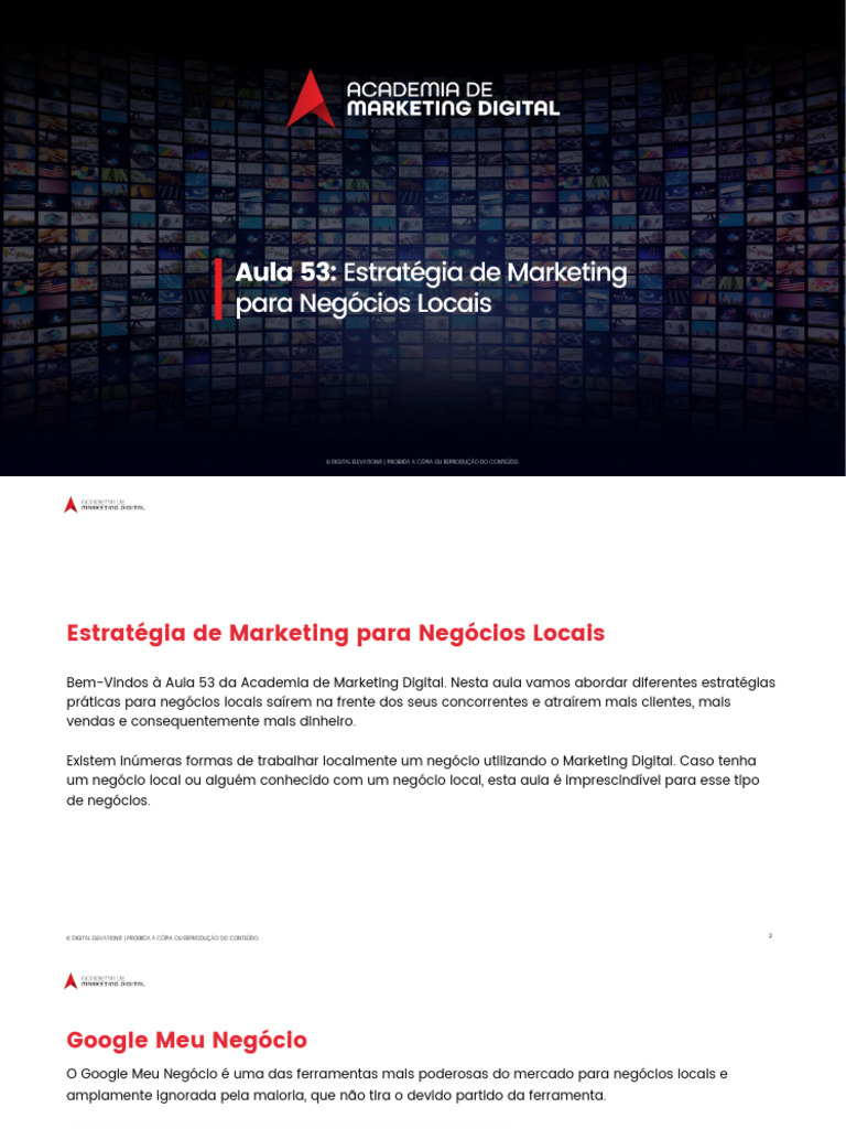 Aula 53 - Estratégia de Marketing para Negócios Locais | PDF ...