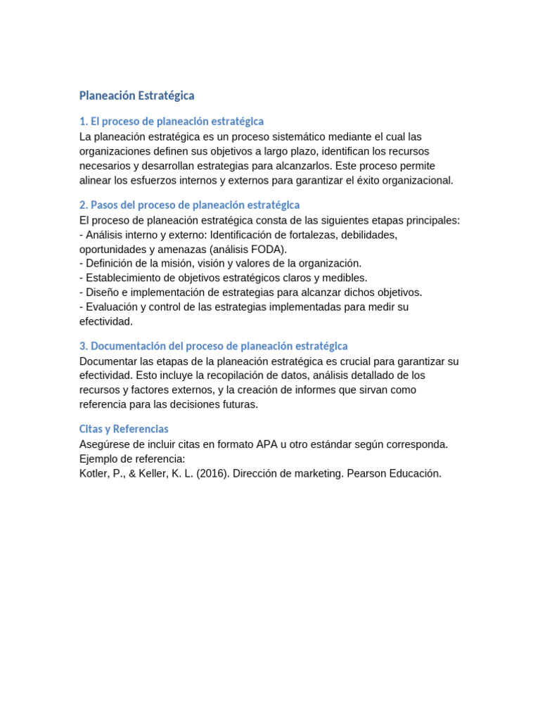 Guía de Planeación Estratégica Efectiva | PDF