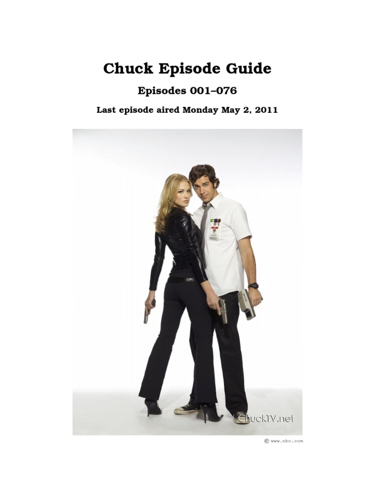 Chuck Episode Guide Episodes 001-076 PDF Violence Entertainment (General)