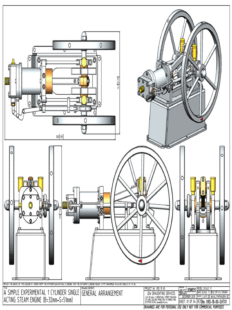 Experimental Single Cylinder Engine Design | PDF | Screw | Engineering ...