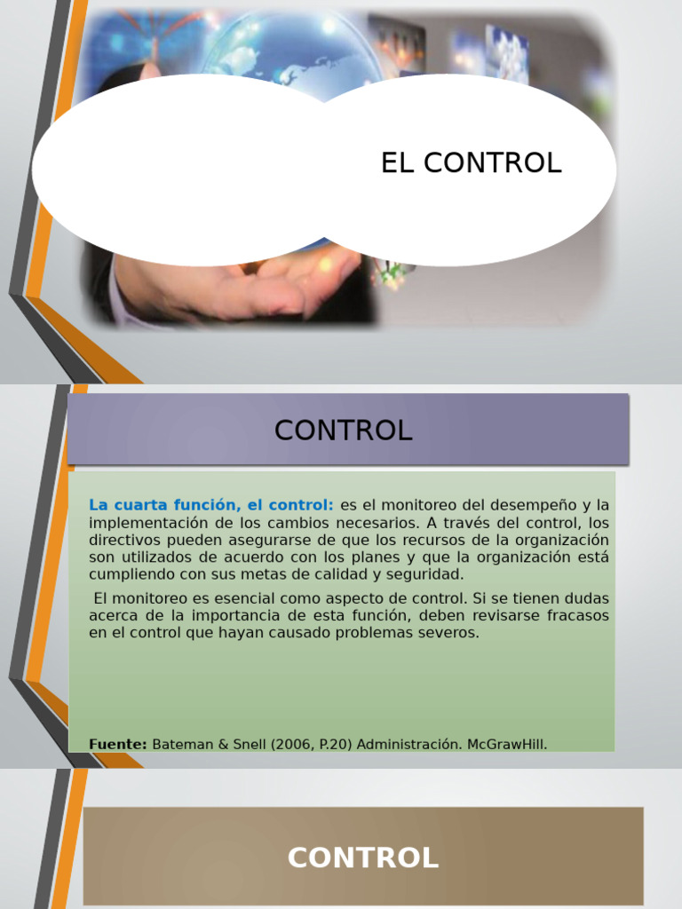 Función de Control en la Administración | PDF