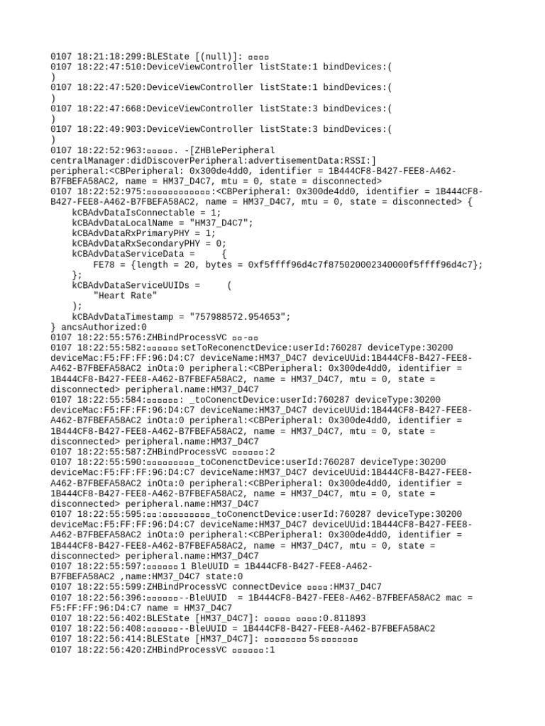 Bluetooth Device Connection Log | PDF | Instant Messaging | Computer ...
