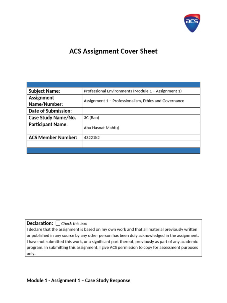 Case Study (Response Template) | PDF | Standardization | Copyright
