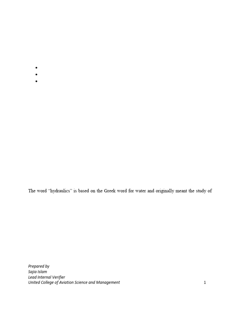Lecture 01 - Unit 53 - ND 11 | PDF | Liquids | Piston