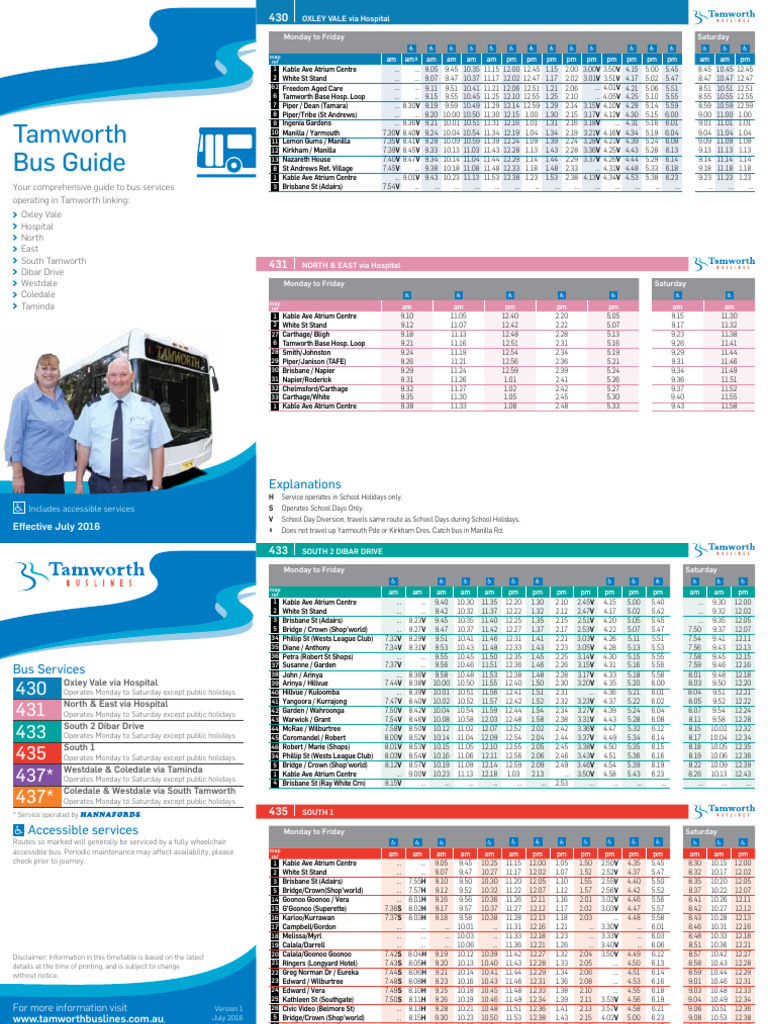 Attachment 7 - Tamworth Buslines | PDF | Transport | Bus Transport
