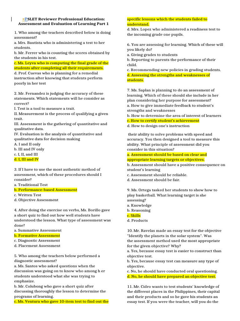 Assessment and Evaluation in Education | PDF | Educational Assessment ...