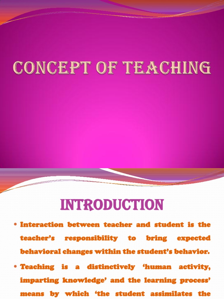 Concept Of Teaching Pdf