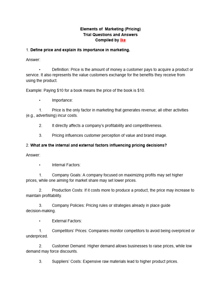 Key Pricing Strategies in Marketing | PDF | Pricing | Marketing