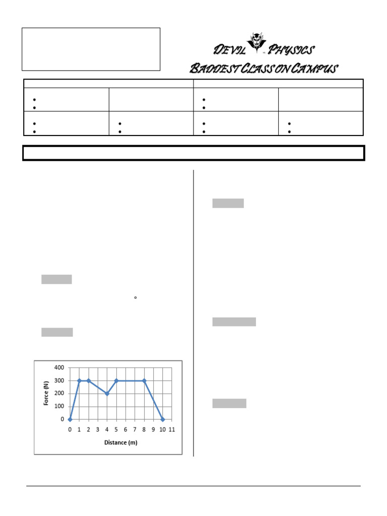 Chapter 6 Test Review - Markscheme | PDF | Force | Potential Energy