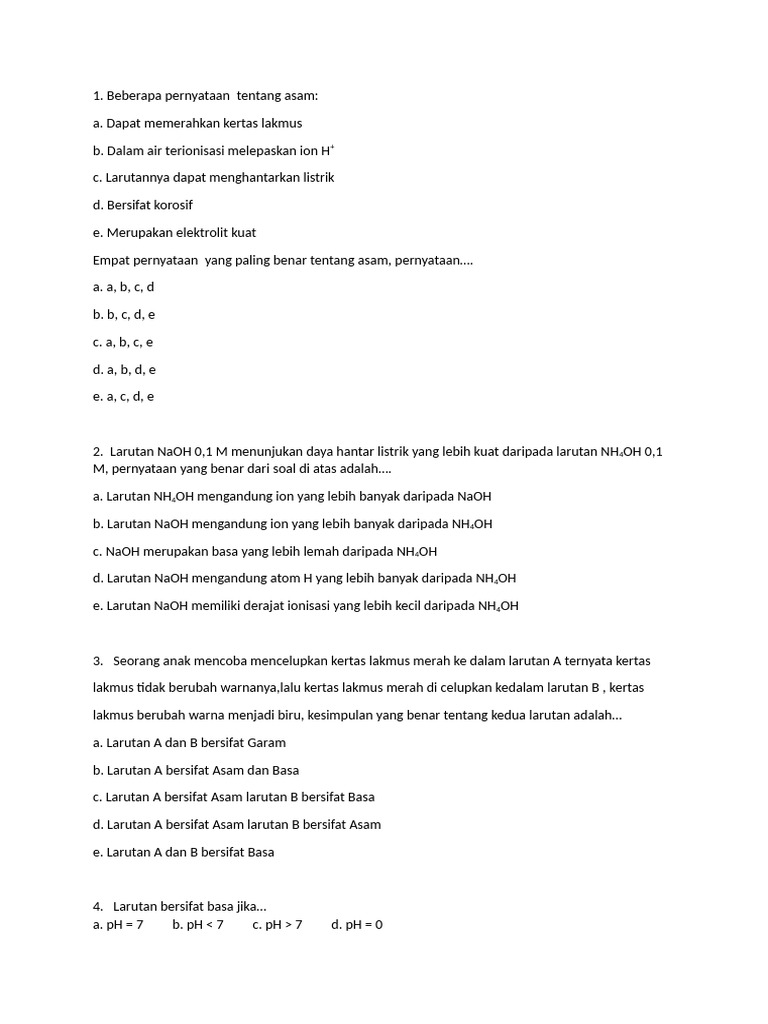 Contoh Basa Sehari-hari dan Asam | PDF