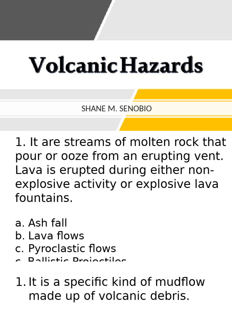 Understanding Volcanic Hazards and Risks | PDF | Volcano | Types Of ...
