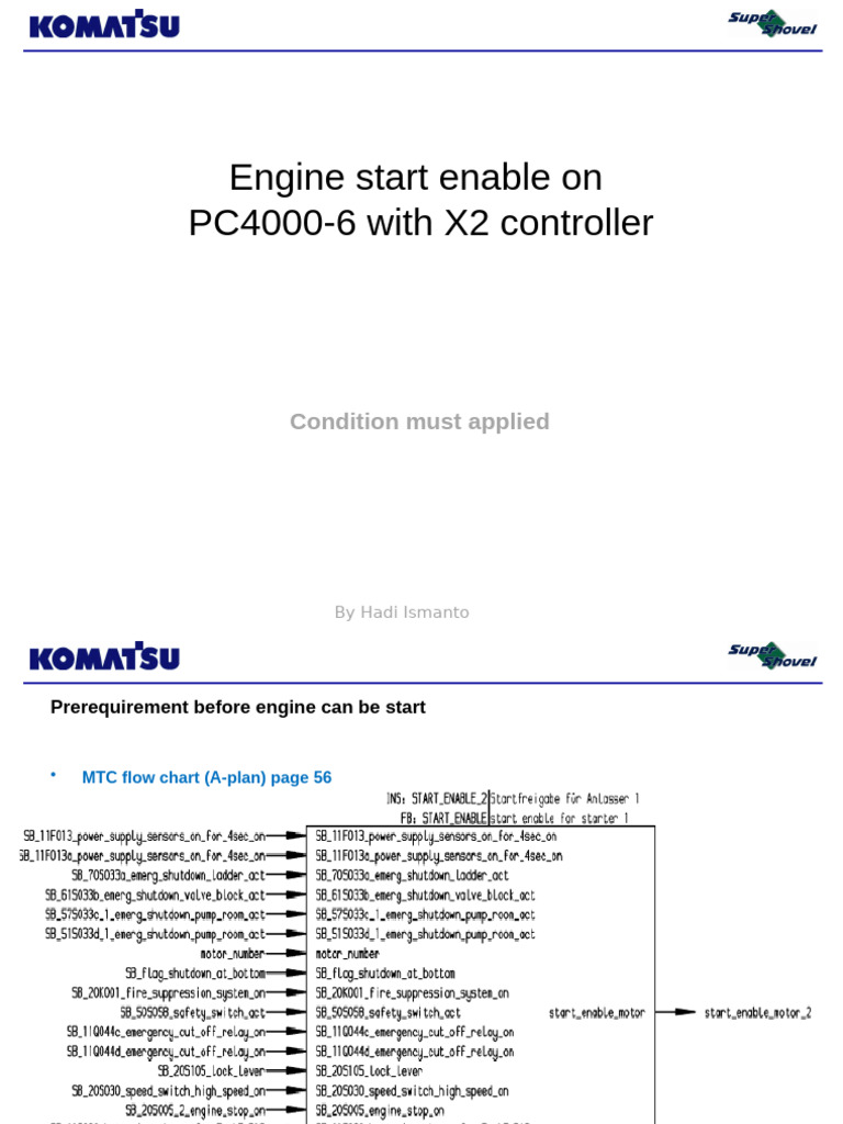 Engine Start PC4000 With X2 | PDF