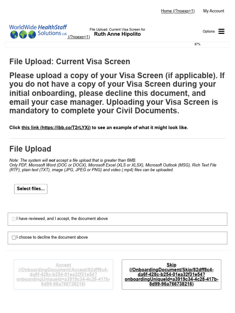 Current Visa Screen Question | PDF