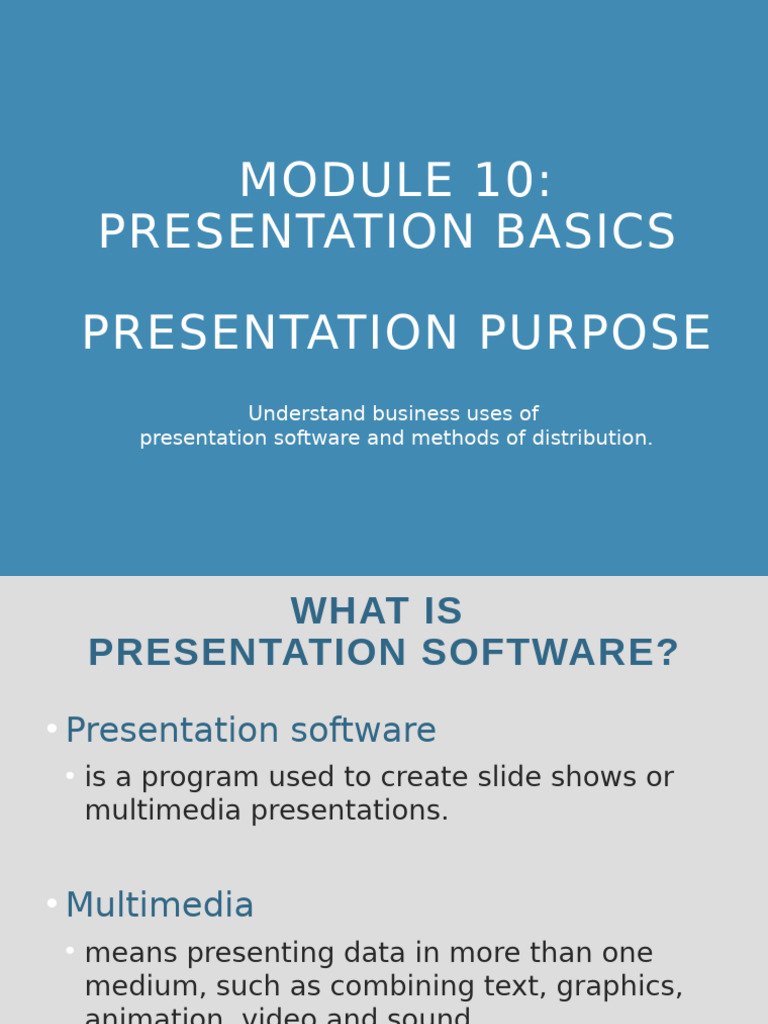 Multimedia Presentation Basics Guide | PDF | Microsoft Power Point ...