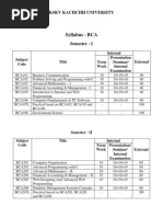 BCA Syllabus - 1st and 2nd Semester - CBCS