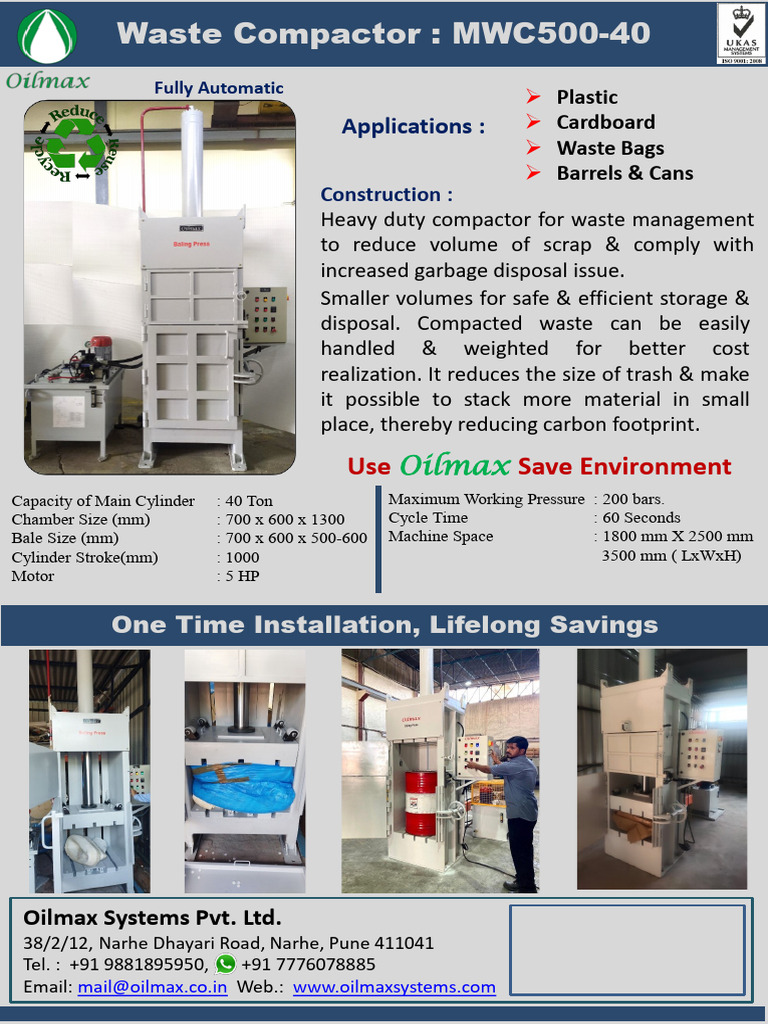 Waste Compactor MWC500-40 | PDF