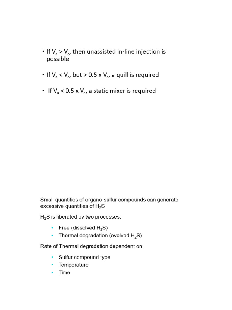 H2S Generation and Injection Guidelines | PDF