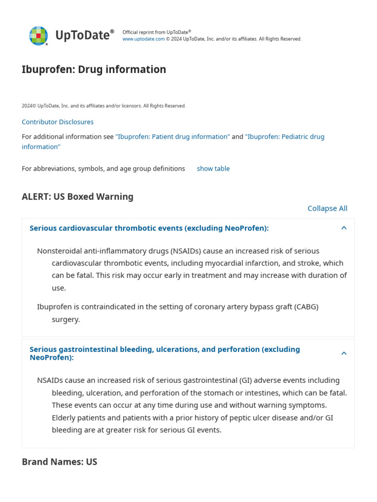 Ibuprofen - Drug Information - UpToDate | PDF | Nonsteroidal Anti ...