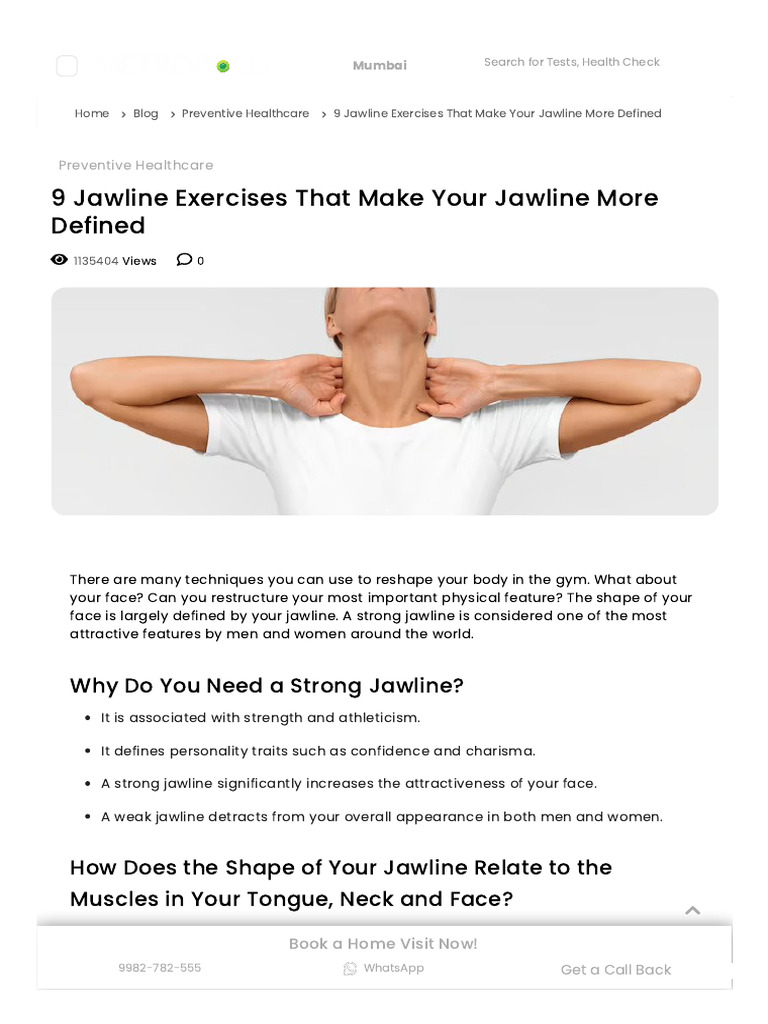 9 Jawline Exercises | PDF | Vitamin D | Mouth