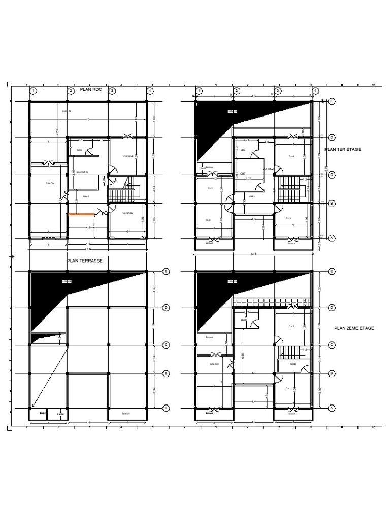 Plans de Balcon et Étages | PDF