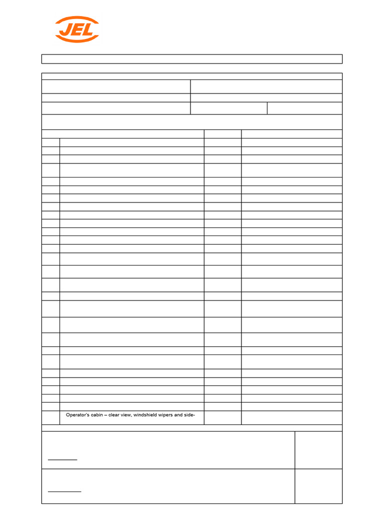 Monthly Crane Inspection Checklist | PDF | Crane (Machine ...