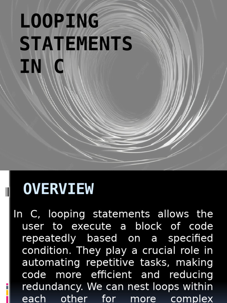 Looping Statements In C | PDF | Control Flow | Boolean Data Type