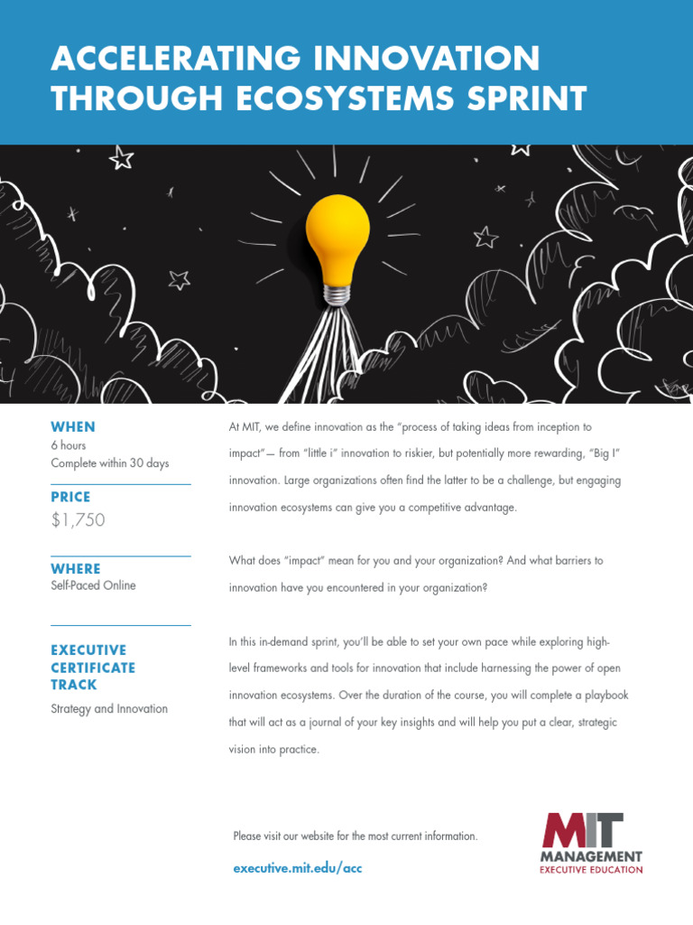 Accelerating Innovation Ecosystems Sprint | PDF | Innovation ...
