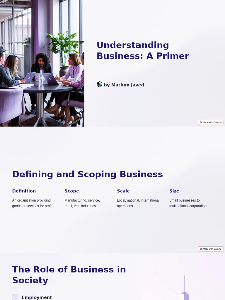 Business Fundamentals Explained | PDF