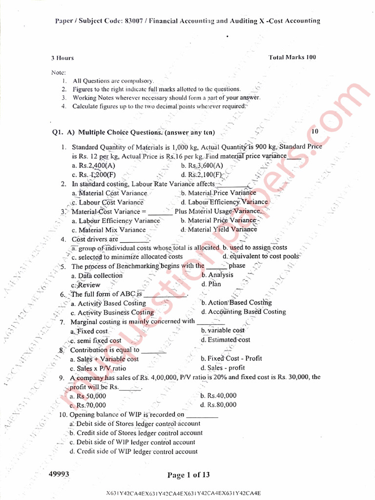 Commerce - Bcom Bachelor of Commerce - Semester 6 - 2024 - April ...