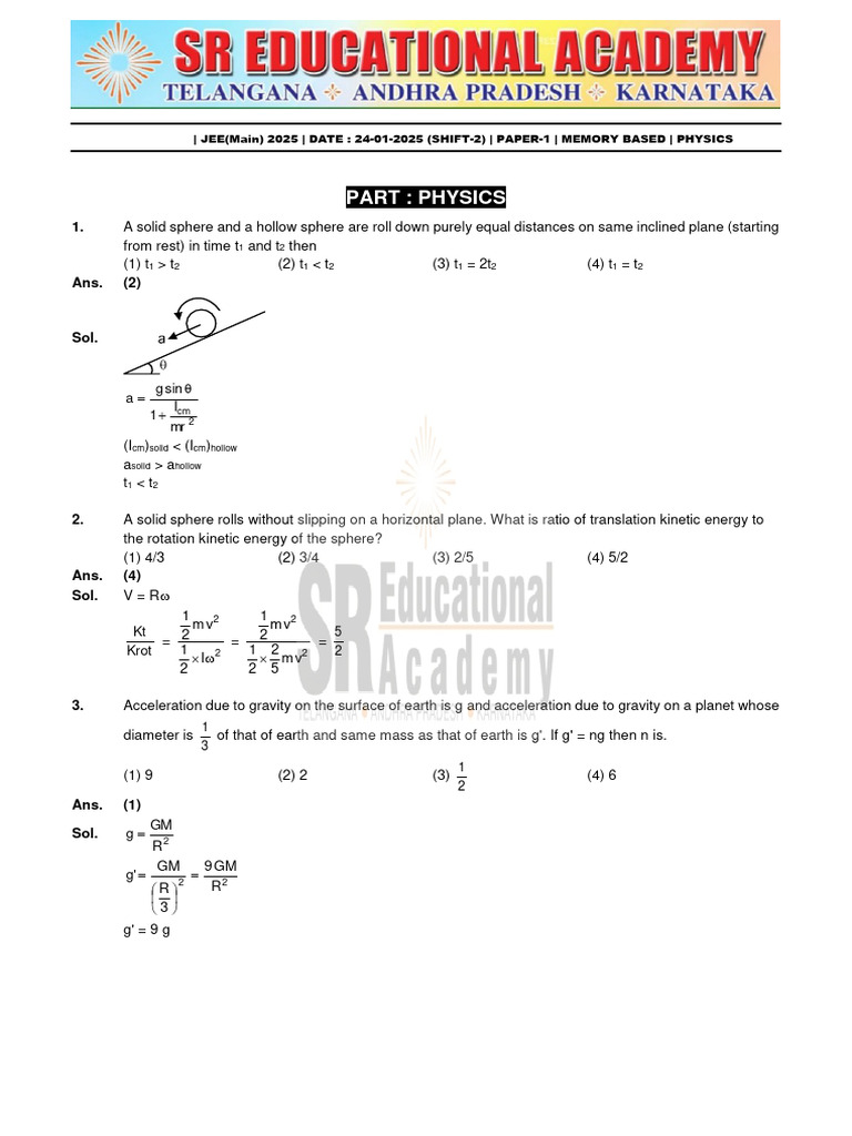 JEE Main 2025 Physics Paper Analysis | PDF | Matrix (Mathematics ...