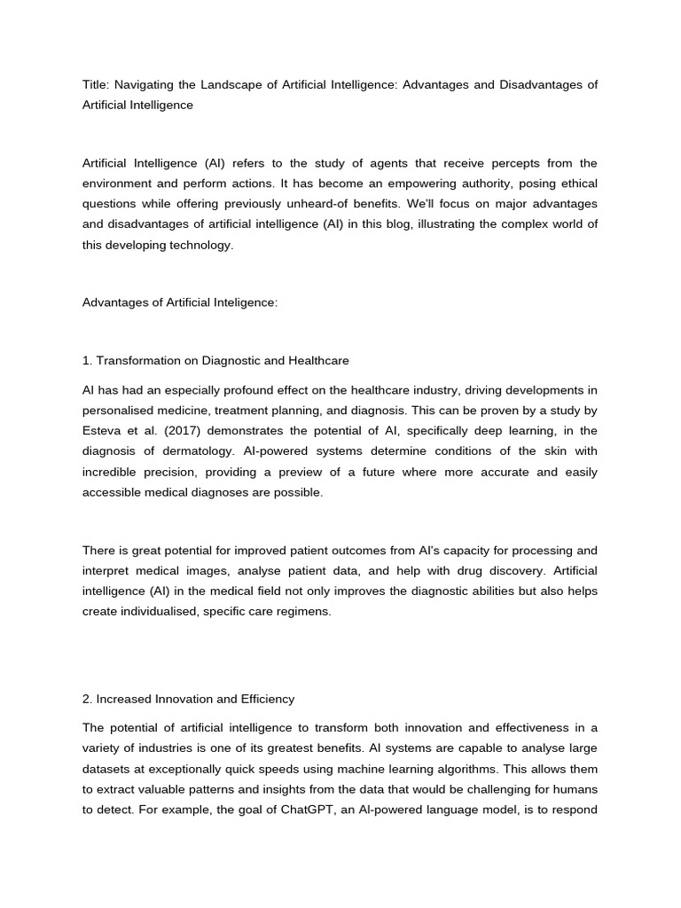 Disadvantages of AI in Healthcare | PDF | Artificial Intelligence ...