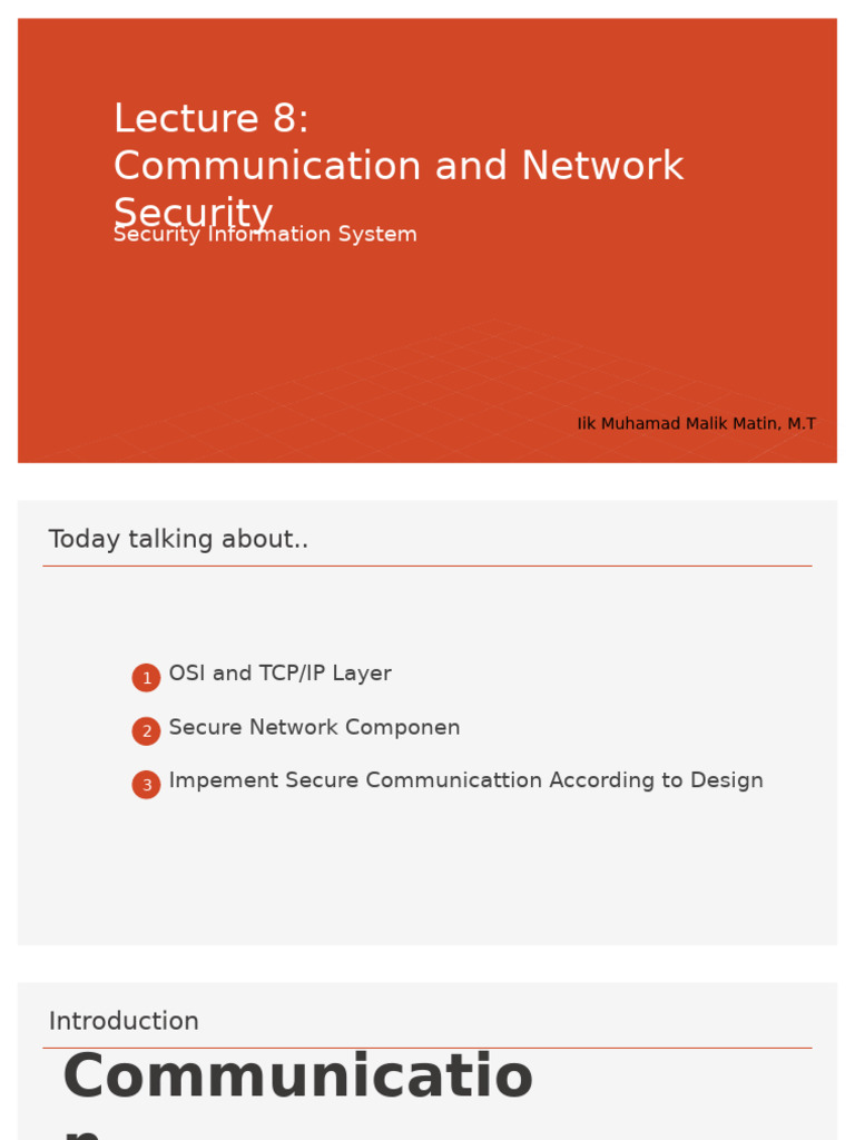 Communication and Network Security | PDF | Osi Model | Computer Network