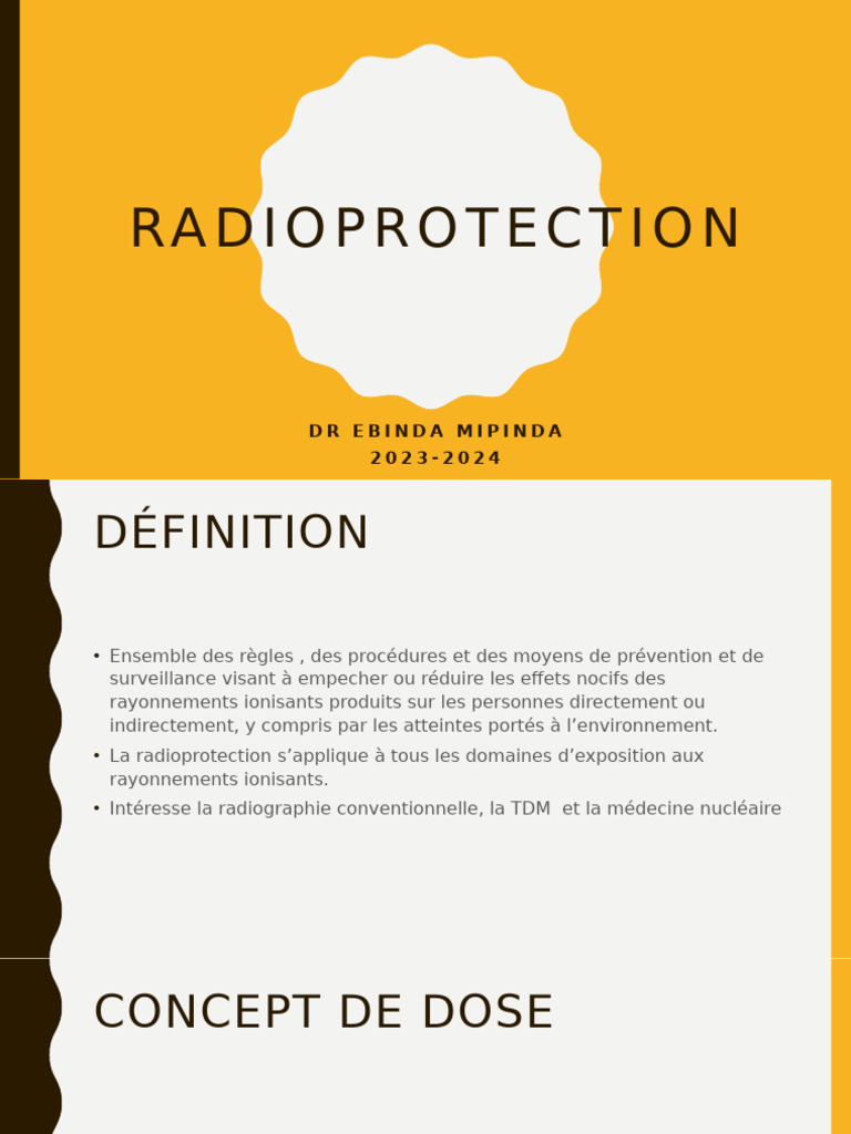Principes de radioprotection en imagerie | PDF | Dose absorbée ...