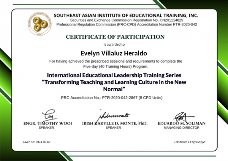 Cert | PDF