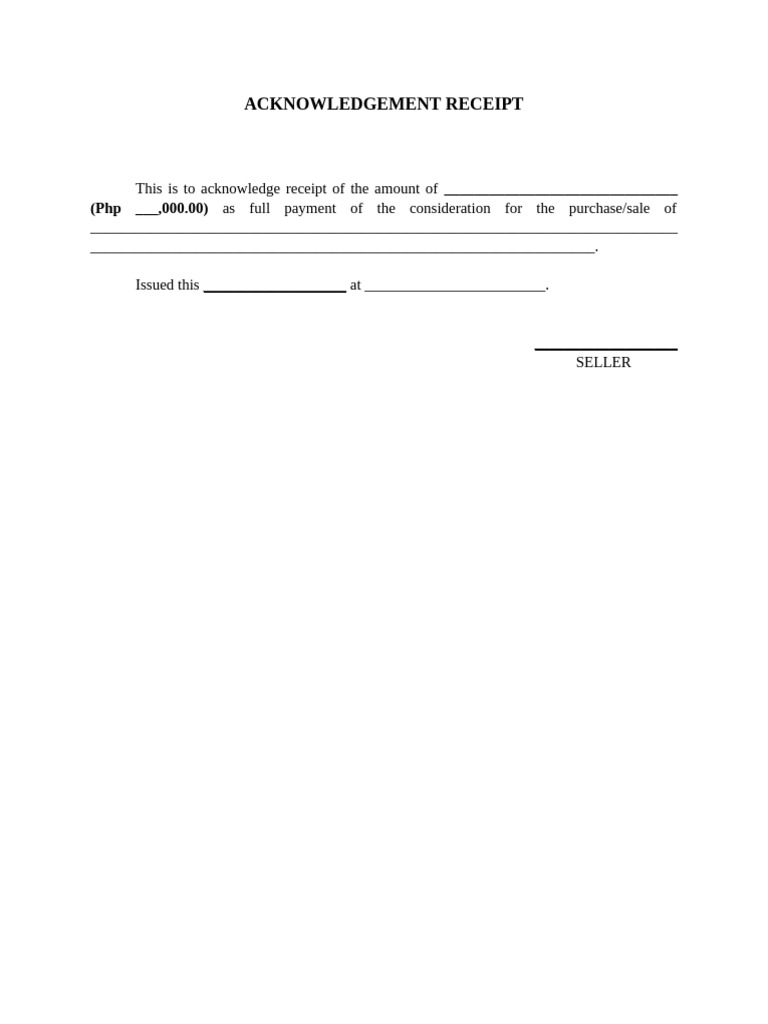 Acknowledgement Receipt | PDF
