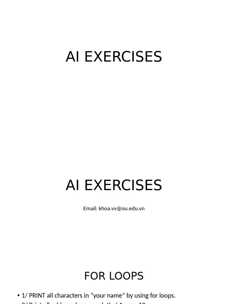 AI Programming Exercises for Beginners | PDF | Vietnam