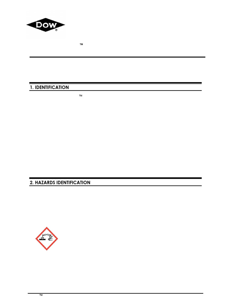 Item1 MSDS | PDF | Toxicity | Dangerous Goods