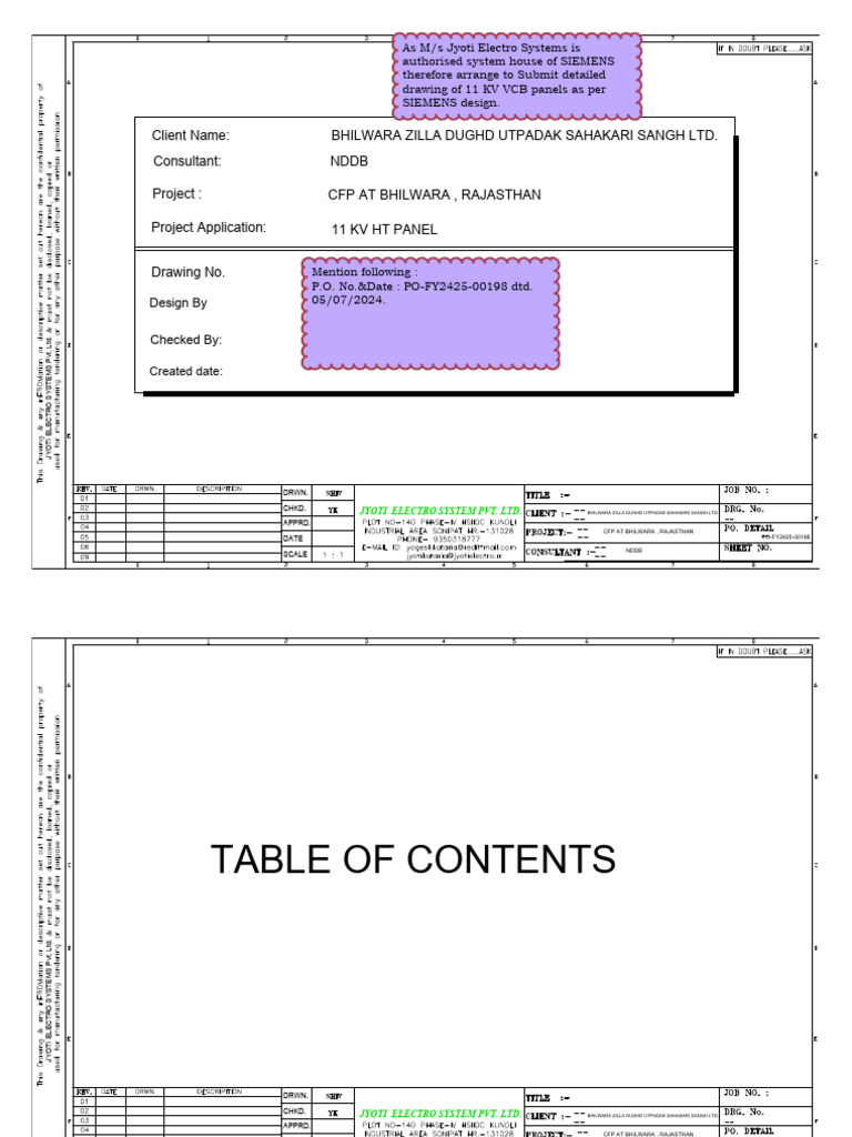 11kV HT Panel Design for Bhilwara | PDF | Insulator (Electricity ...