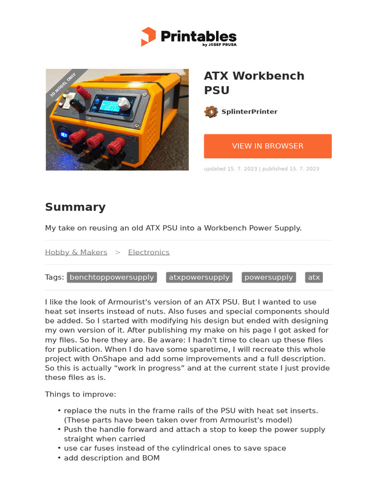 ATX Workbench Psu | PDF